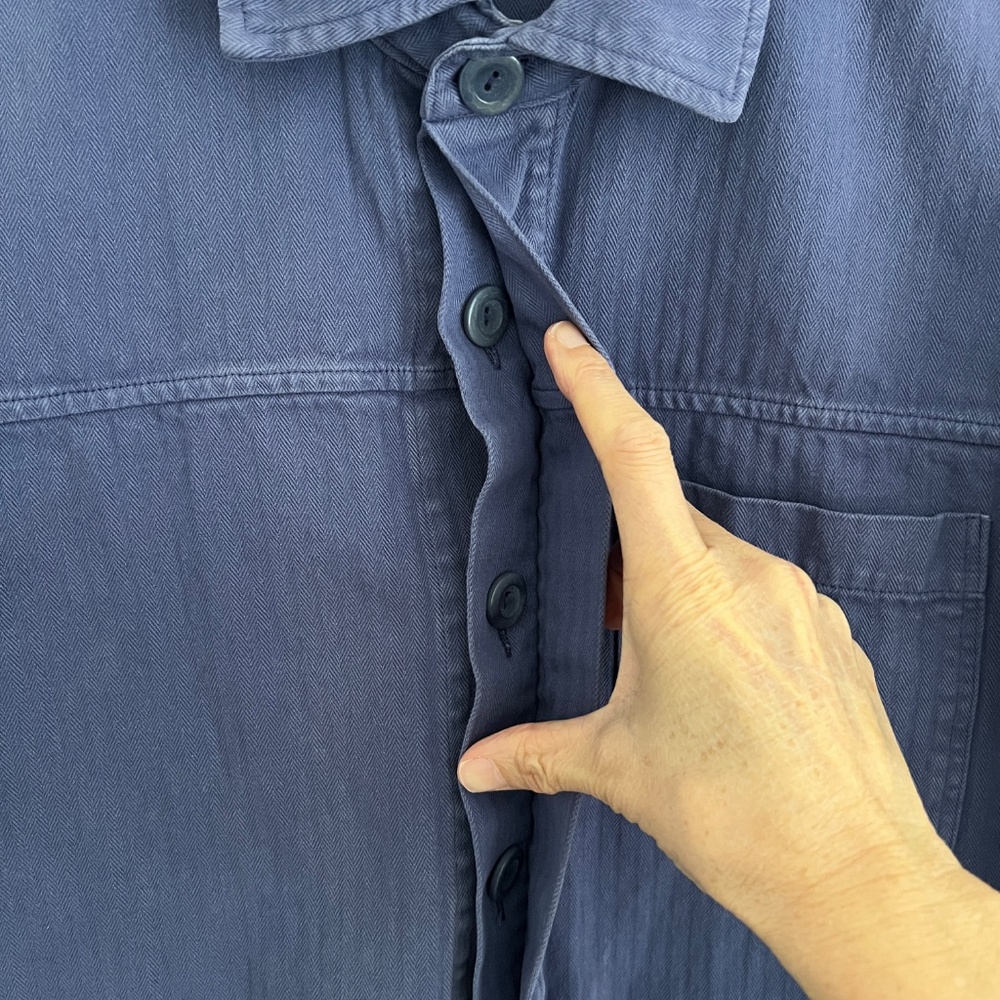 First Rite Twill Work Jacket French Blue Utility Chore Coat Small - Picture 5 of 10